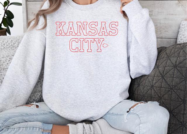 Kansas City mini arrowhead Sweatshirt | Long Sleeve | Chiefs Football | Vintage football sweatshirt