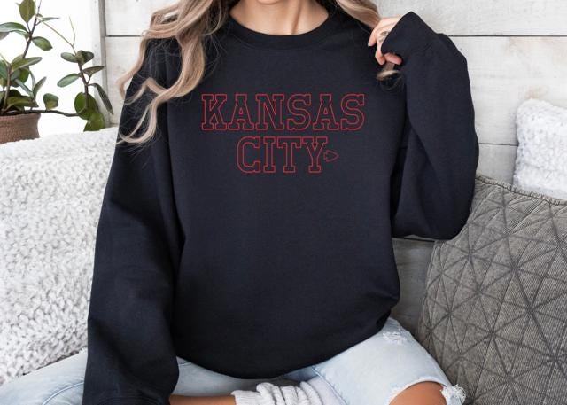 Kansas City mini arrowhead Sweatshirt | Long Sleeve | Chiefs Football | Vintage football sweatshirt