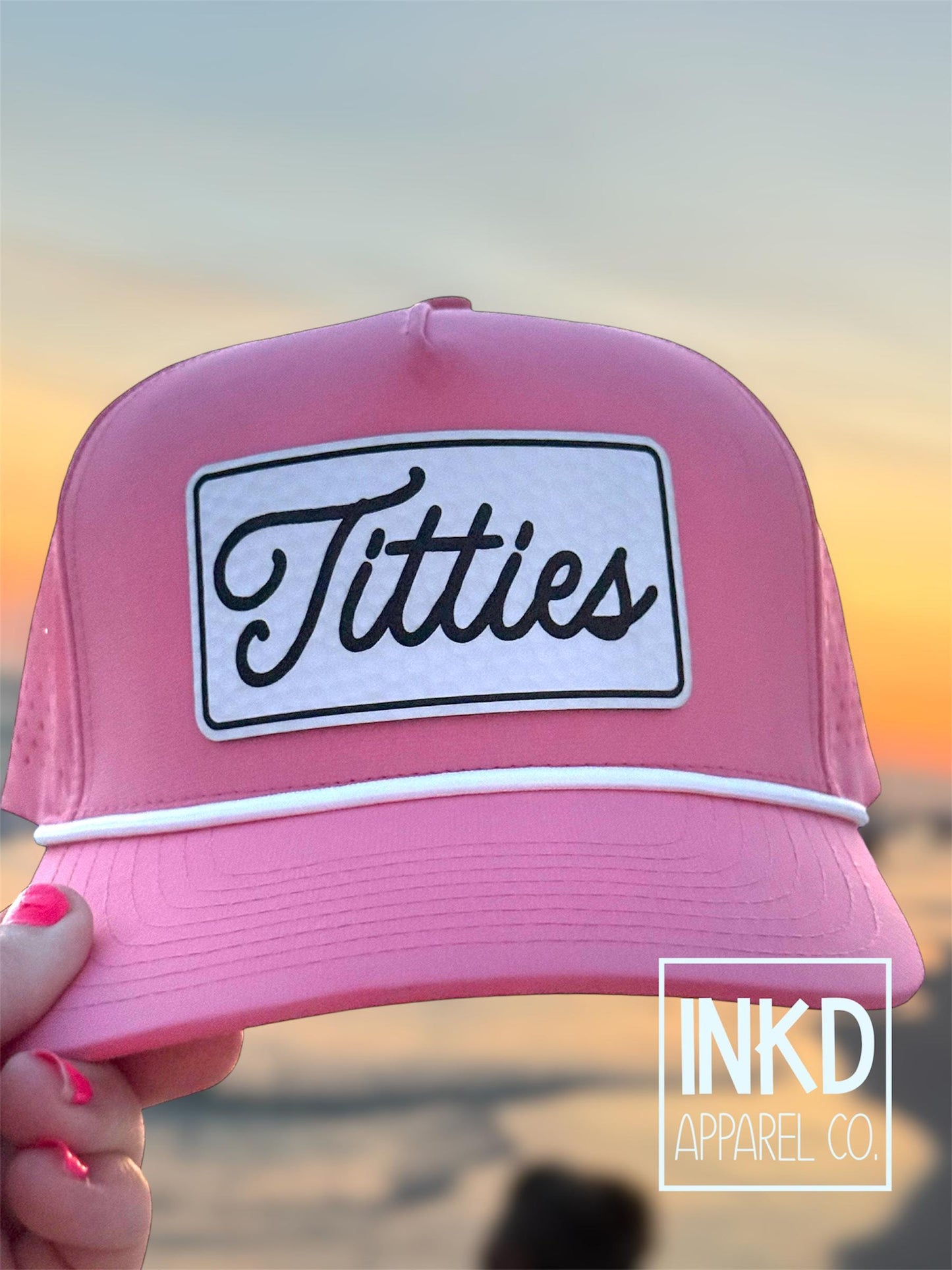 Titties Golf Hat | Snap Back | Breathable Golf hat | Trending golf hat | Snapback Performance Hat | Calusa Hat