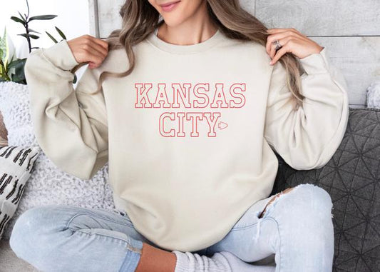 Kansas City mini arrowhead Sweatshirt | Long Sleeve | Chiefs Football | Vintage football sweatshirt
