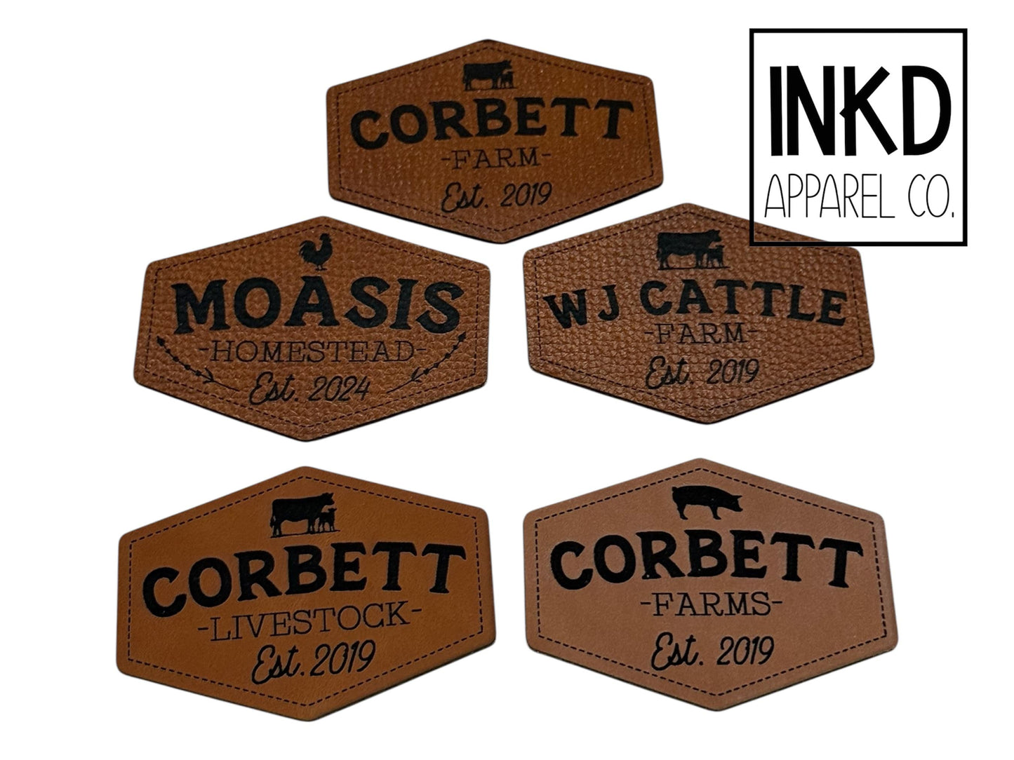 Custom Farm hat| Structured 112 | Dad Birthday gift | Farm Name Brand Hats | Leather Patch