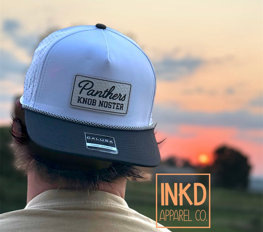 Panthers Knob Noster White and Black Rope Hat
