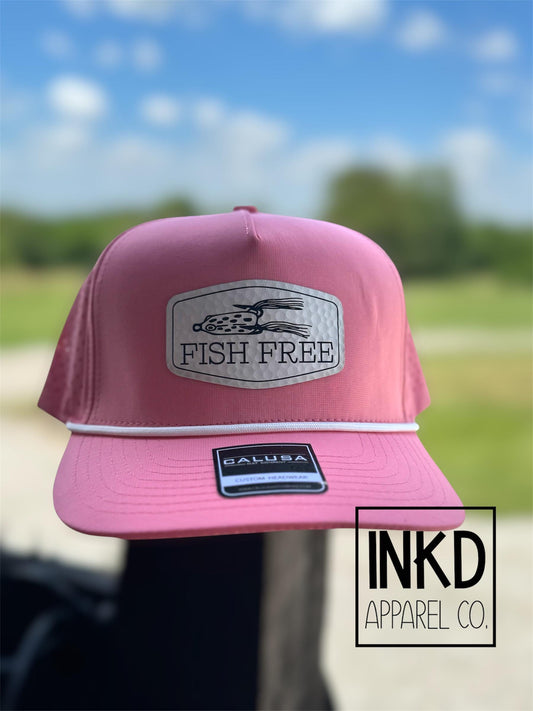 Fish Free Golf Hat | Snap Back | Breathable Golf hat | Fishing Luer hat | Snapback Performance Hat | Calusa Hat