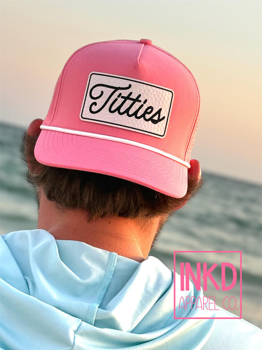 Titties Golf Hat | Snap Back | Breathable Golf hat | Trending golf hat | Snapback Performance Hat | Calusa Hat