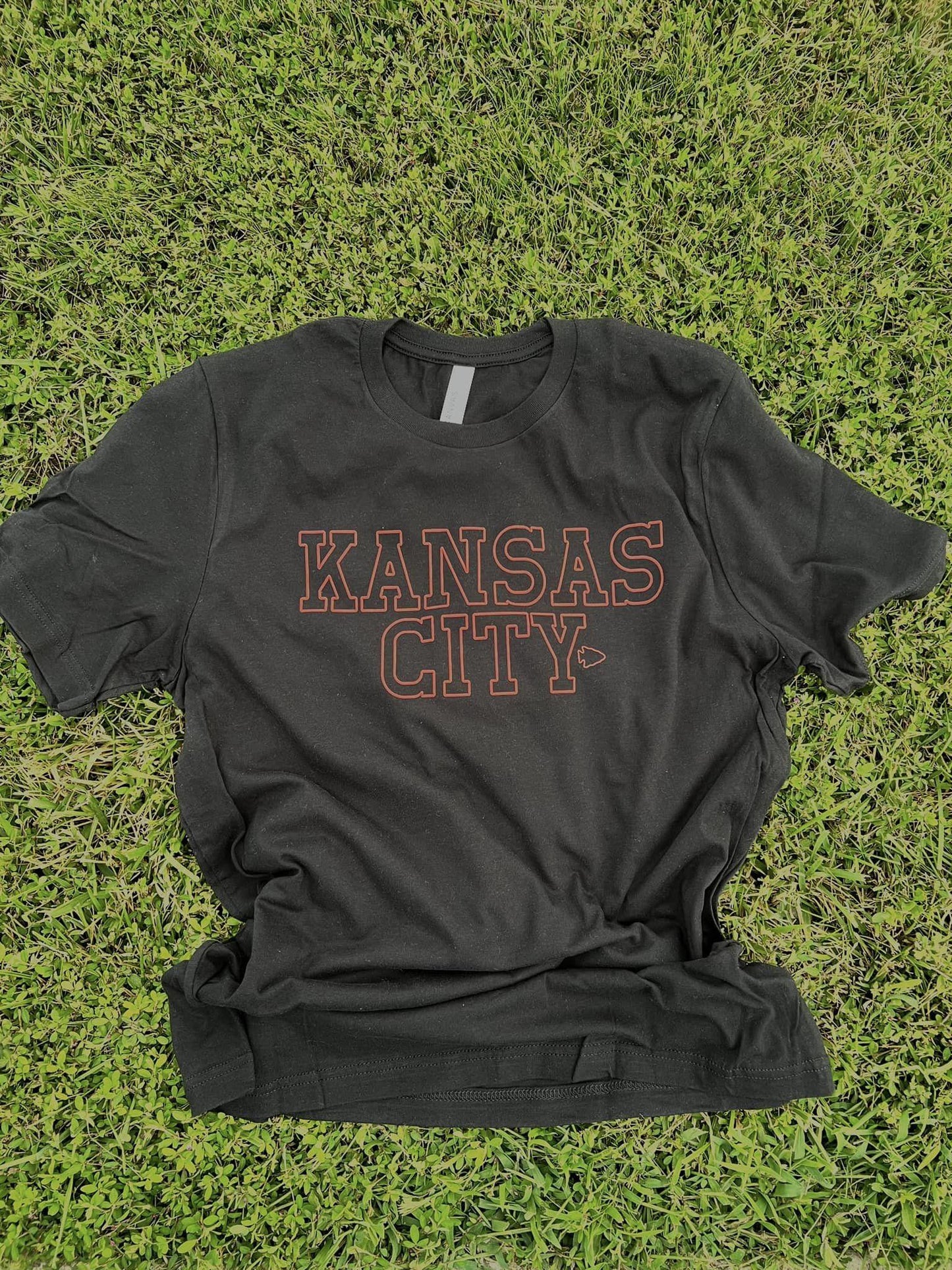 Kansas City with Arrowhead | Simple Outline Tees | Long Sleeve | Chiefs Football | Short Sleeve